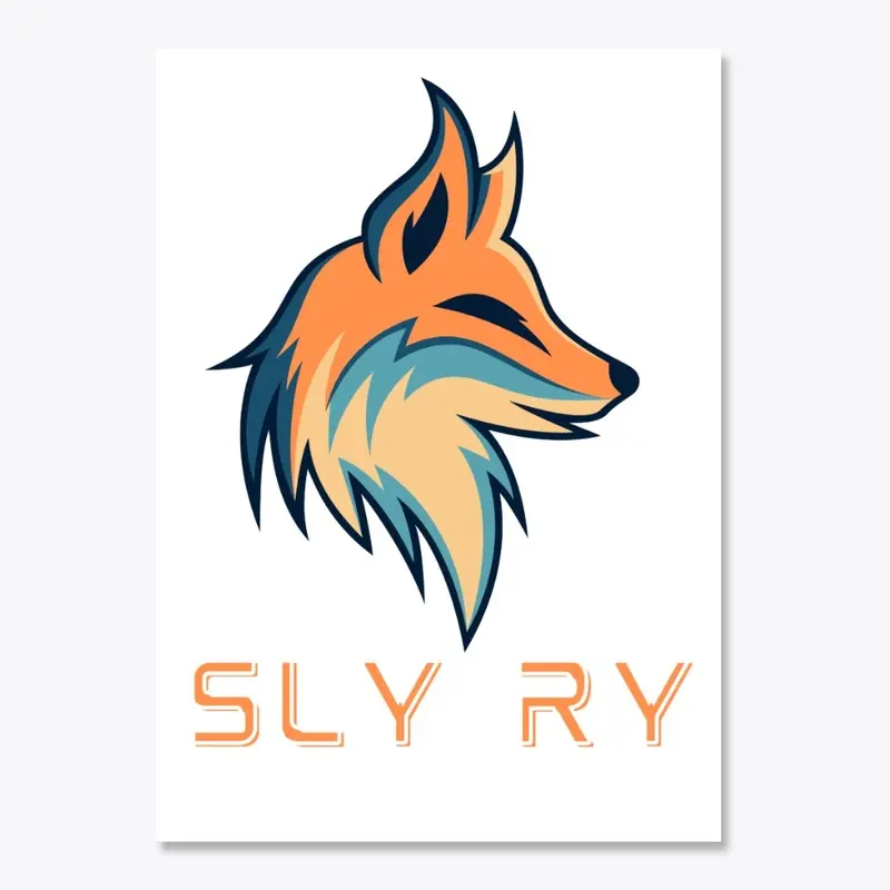 Sly Ry Logo/ Filled Text Sticker